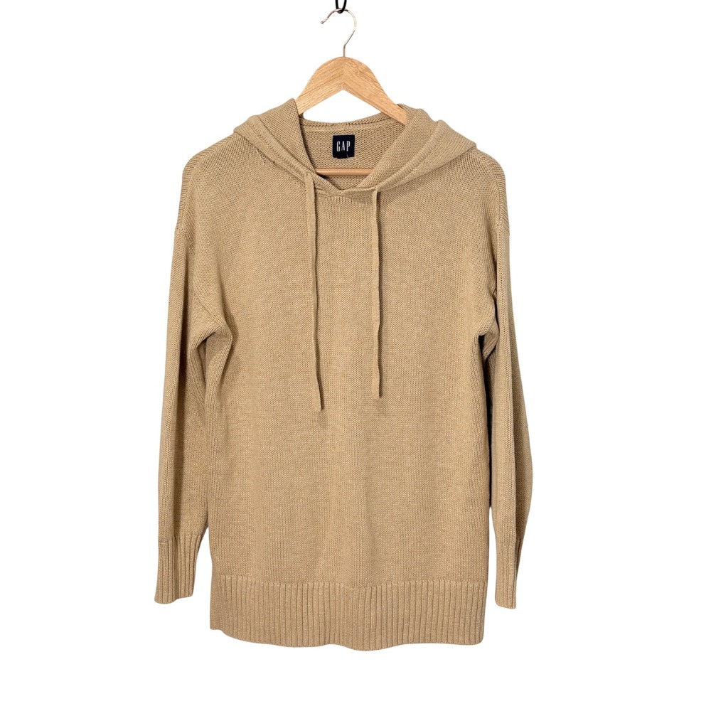 Gap Cotton Hoodie Sweater Womens S Oversized Neutral Coastal Minimalist Preppy